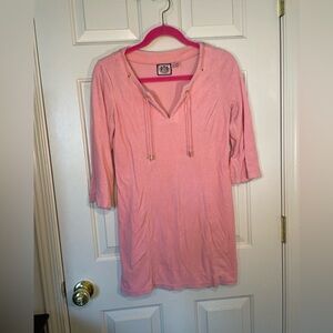 Juicy Couture | Swim | Juicy Couture Pink And Green Logo Print Sheer Caftan Robe  Swim Coverup One Size | Poshmark